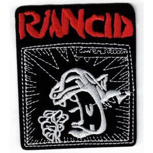 Rancid Black Rock Band Punk Music 3.5x2.5in Embroidered Iron-on Patch